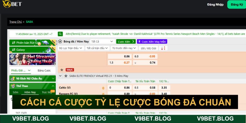 Cách cá cược tỷ lệ cược bóng đá chuẩn tại V9bet Cách cá cược tỷ lệ cược bóng đá chuẩn tại V9bet