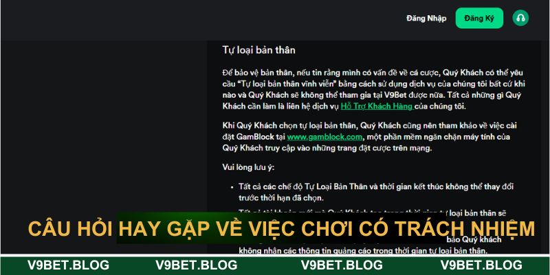 Thắc mắc về các vấn đề cá cược tại nhà cái V9bet Thắc mắc về các vấn đề cá cược tại nhà cái V9bet