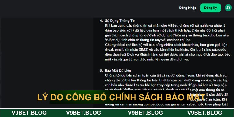 Lý do cần công bố các quy định bảo mật