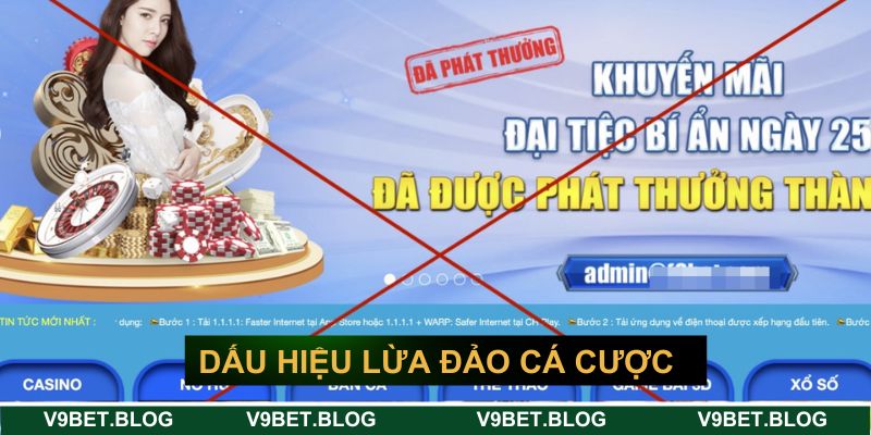 Dấu hiệu lừa đảo cá cược trực tuyến Dấu hiệu lừa đảo cá cược trực tuyến