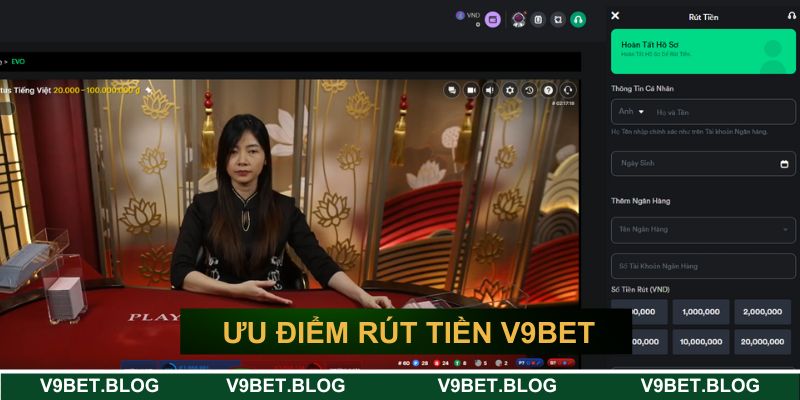 Những ưu điểm khi thực hiện giao dịch rút tiền V9bet Những ưu điểm khi thực hiện giao dịch rút tiền V9bet