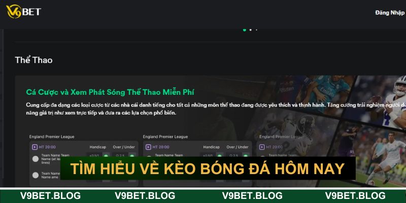 Giới thiệu về kèo bóng đá hôm nay tại V9bet Giới thiệu về kèo bóng đá hôm nay tại V9bet